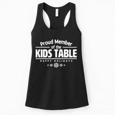 Thanksgiving Christmas Happy Holidays Proud Member Of Dinner Table For Children Womens Tank Top
