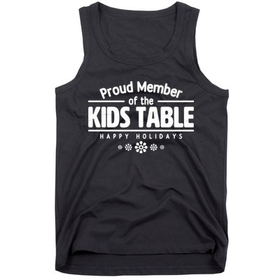 Thanksgiving Christmas Happy Holidays Proud Member Of Dinner Table For Children Tank Top