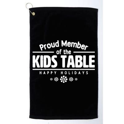 Thanksgiving Christmas Happy Holidays Proud Member Of Dinner Table For Children Golf Towel