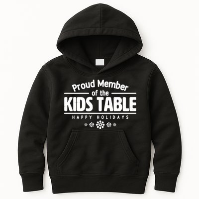 Thanksgiving Christmas Happy Holidays Proud Member Of Dinner Table For Children Kids Hoodie
