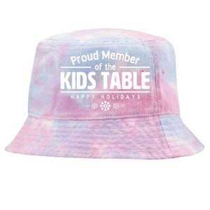 Thanksgiving Christmas Happy Holidays Proud Member Of Dinner Table For Children Tie-Dyed Bucket Hat