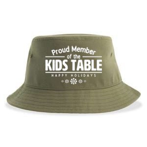 Thanksgiving Christmas Happy Holidays Proud Member Of Dinner Table For Children Sustainable Bucket Hat