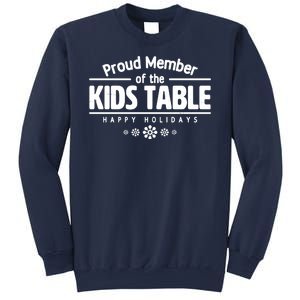 Thanksgiving Christmas Happy Holidays Proud Member Of Dinner Table For Children Sweatshirt