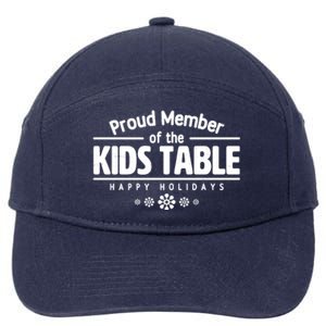 Thanksgiving Christmas Happy Holidays Proud Member Of Dinner Table For Children 7-Panel Snapback Hat