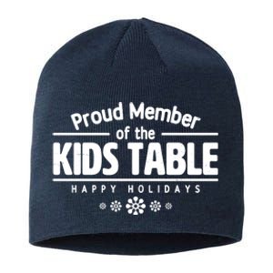 Thanksgiving Christmas Happy Holidays Proud Member Of Dinner Table For Children Sustainable Beanie