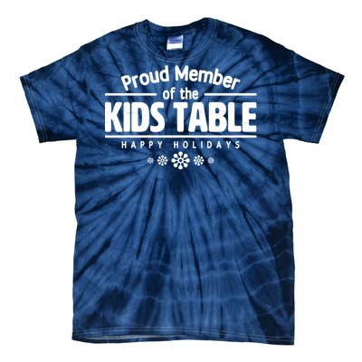 Thanksgiving Christmas Happy Holidays Proud Member Of Dinner Table For Children Tie-Dye T-Shirt