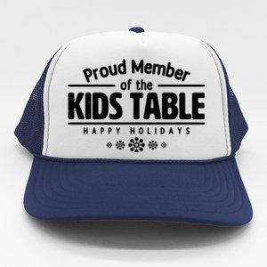 Thanksgiving Christmas Happy Holidays Proud Member Of Dinner Table For Children Trucker Hat