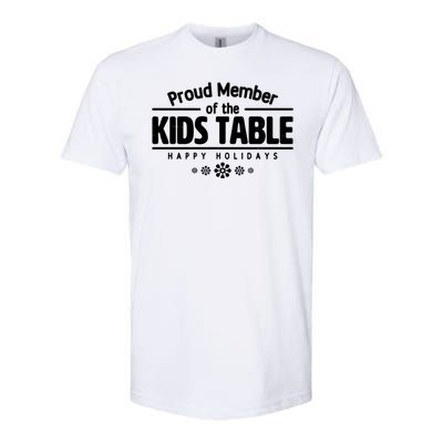 Thanksgiving Christmas Happy Holidays Proud Member Of Dinner Table For Children Softstyle CVC T-Shirt