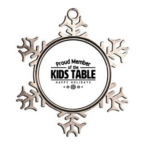 Thanksgiving Christmas Happy Holidays Proud Member Of Dinner Table For Children Metallic Star Ornament