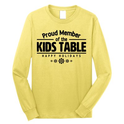 Thanksgiving Christmas Happy Holidays Proud Member Of Dinner Table For Children Long Sleeve Shirt