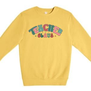 Teacher Claus Holiday Graphic Premium Crewneck Sweatshirt