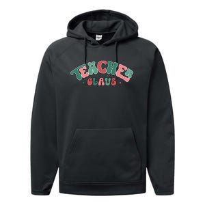 Teacher Claus Holiday Graphic Performance Fleece Hoodie