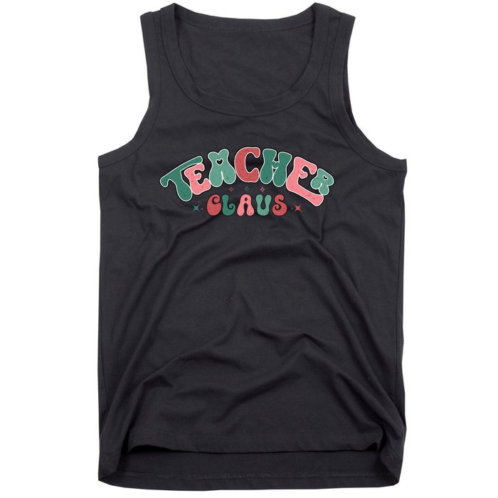 Teacher Claus Holiday Graphic Tank Top