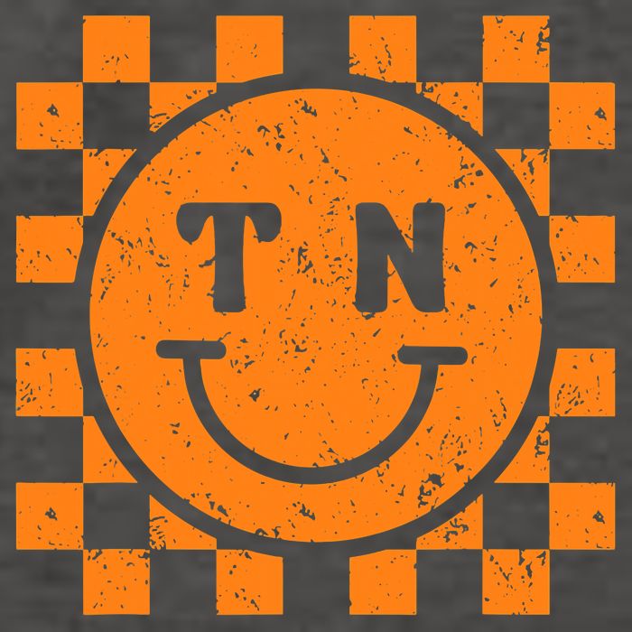 Tennessee Checkered Happy Face Football Season Game Day Vector Backpack
