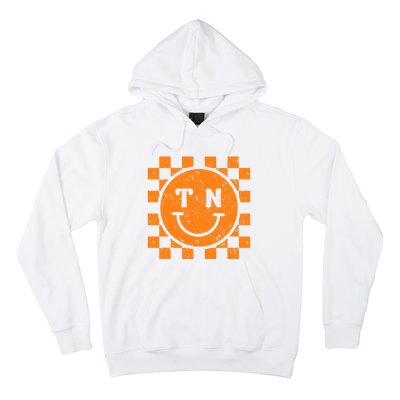 Tennessee Checkered Happy Face Football Season Game Day Hoodie