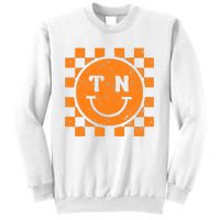 Tennessee Checkered Happy Face Football Season Game Day Sweatshirt