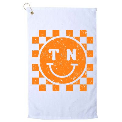 Tennessee Checkered Happy Face Football Season Game Day Golf Towel