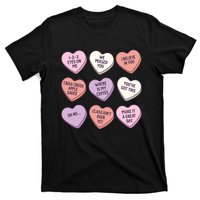 Teach Conversation Hearts School Retro Valentines Day T-Shirt