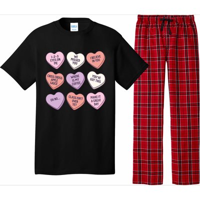 Teach Conversation Hearts School Retro Valentines Day Pajama Set