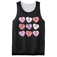 Teach Conversation Hearts School Retro Valentines Day Mesh Reversible Basketball Jersey Tank