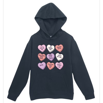 Teach Conversation Hearts School Retro Valentines Day Urban Pullover Hoodie