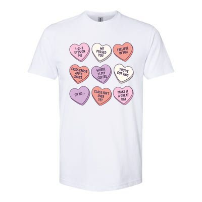 Teach Conversation Hearts School Retro Valentines Day Softstyle CVC T-Shirt