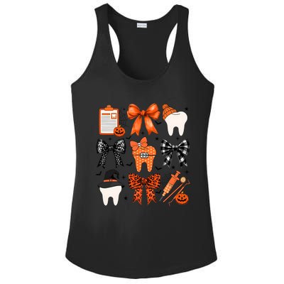 Teeth Coquette Halloween Dentist Dental Spooky Season Ladies PosiCharge Competitor Racerback Tank