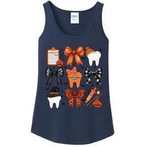 Teeth Coquette Halloween Dentist Dental Spooky Season Ladies Essential Tank