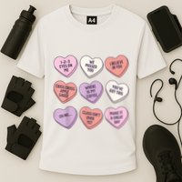 Teach Conversation Hearts School Retro Valentines Day Performance Shirt