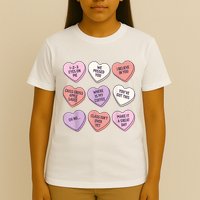 Teach Conversation Hearts School Retro Valentines Day T-Shirt