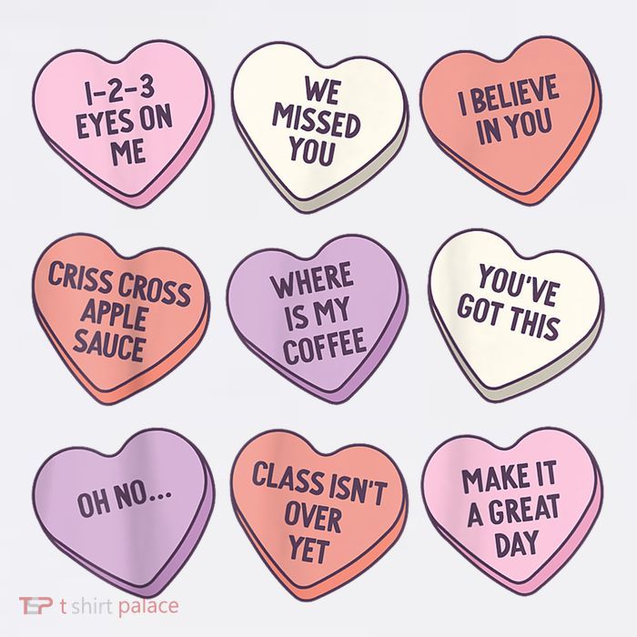 Teach Conversation Hearts School Retro Valentines Day Mug