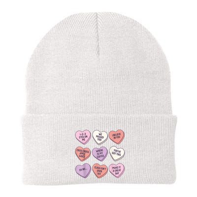 Teach Conversation Hearts School Retro Valentines Day Beanie
