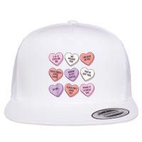 Teach Conversation Hearts School Retro Valentines Day Flatbill Hat