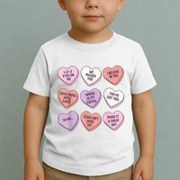 Teach Conversation Hearts School Retro Valentines Day Toddler T-Shirt