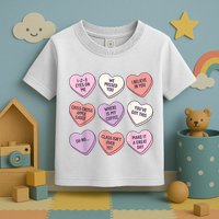Teach Conversation Hearts School Retro Valentines Day Toddler T-Shirt
