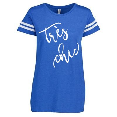 Tres Chic Hip French Fashion Quote Souvenir Gift Enza Ladies Jersey Football T-Shirt