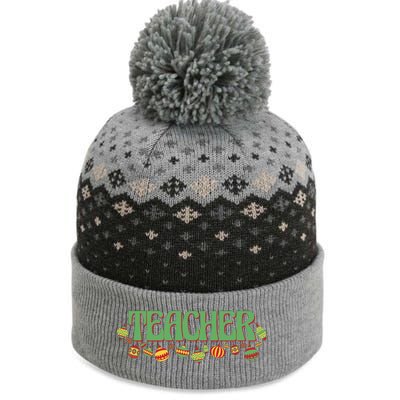 Teacher Christmas Holiday Festive The Baniff Cuffed Pom Beanie