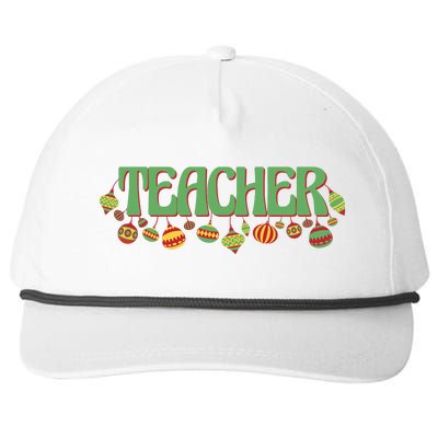 Teacher Christmas Holiday Festive Snapback Five-Panel Rope Hat