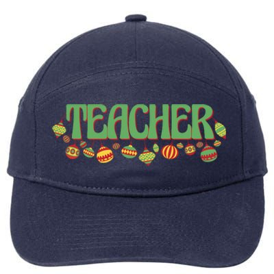 Teacher Christmas Holiday Festive 7-Panel Snapback Hat