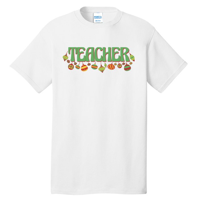 Teacher Christmas Holiday Festive Tall T-Shirt