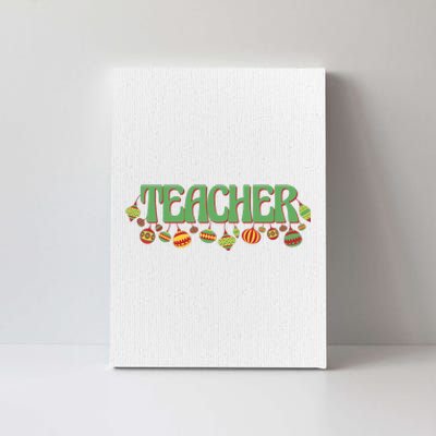 Teacher Christmas Holiday Festive Canvas