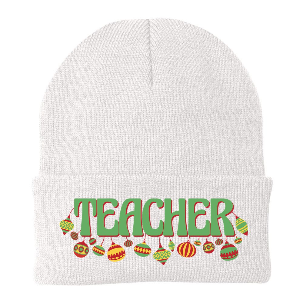 Teacher Christmas Holiday Festive Beanie