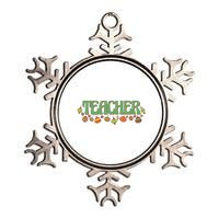 Teacher Christmas Holiday Festive Metallic Star Ornament