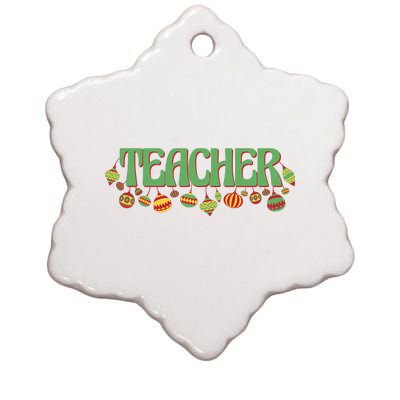 Teacher Christmas Holiday Festive Ceramic Star Ornament