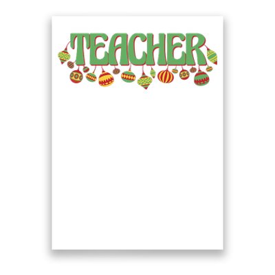 Teacher Christmas Holiday Festive Poster