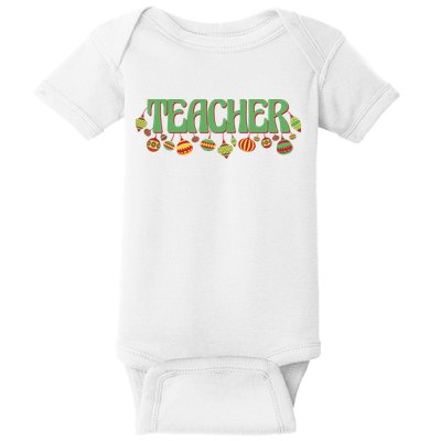 Teacher Christmas Holiday Festive Baby Bodysuit