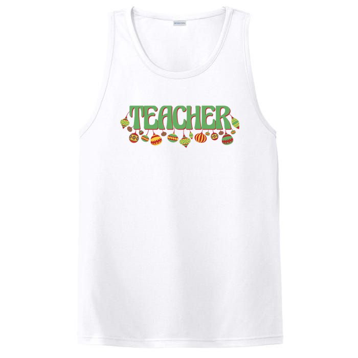 Teacher Christmas Holiday Festive PosiCharge Competitor Tank