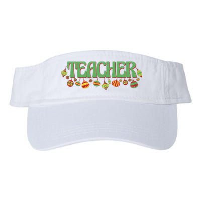 Teacher Christmas Holiday Festive Valucap Bio-Washed Visor