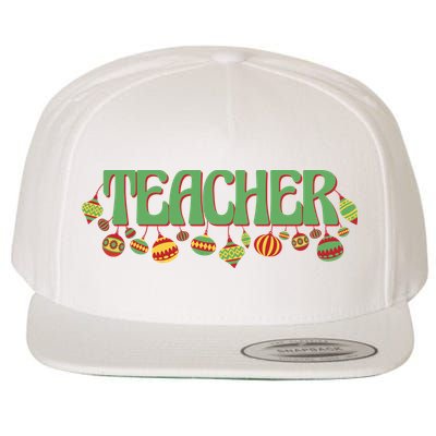 Teacher Christmas Holiday Festive Wool Snapback Cap
