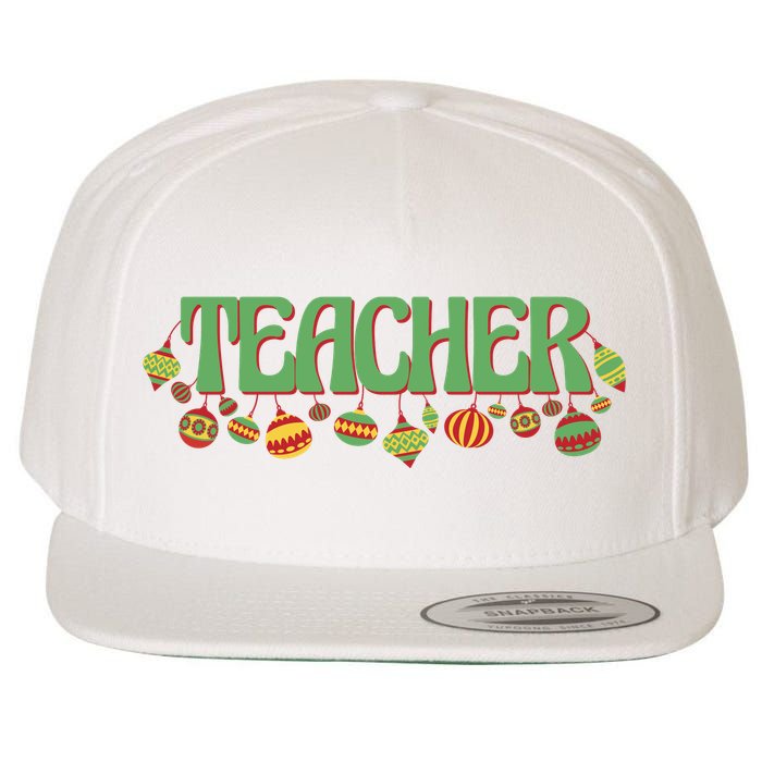 Teacher Christmas Holiday Festive Wool Snapback Cap